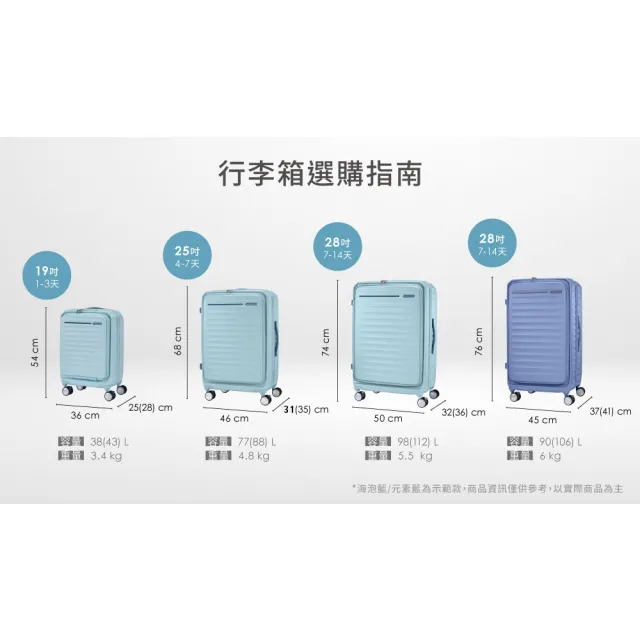 【AMERICAN TOURISTER 美國旅行者】25吋 FRONTEC 前開式/上掀式可擴充輕量PC避震煞車輪行李箱(多色可選)