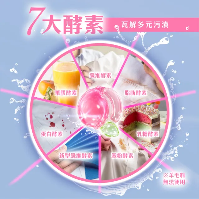 【清淨海】momo獨家 小桃子 植萃酵素洗衣膠囊40顆*6入-共240顆(母嬰友善/清淨海桃子洗衣球)