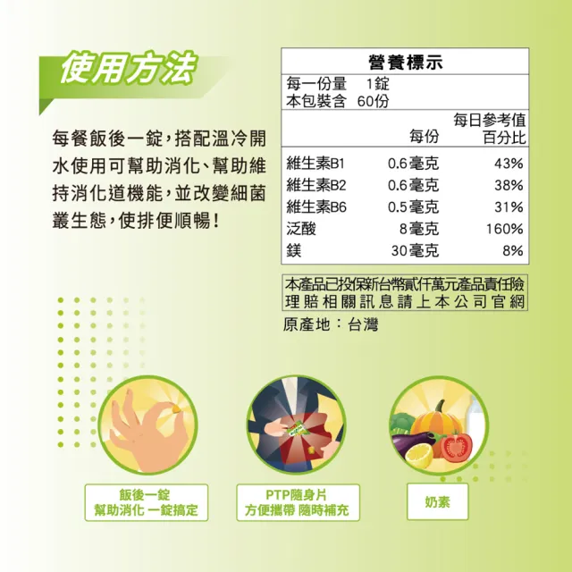 【SENTOSA 三多】消化酵素Plus膜衣錠(60錠/盒)(乳酸菌 排便順暢)