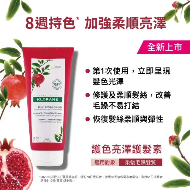 【KLORANE 蔻蘿蘭】官方直營 任選3入植萃護髮素/髮膜(養髮/護色/修護/舒敏/保濕)