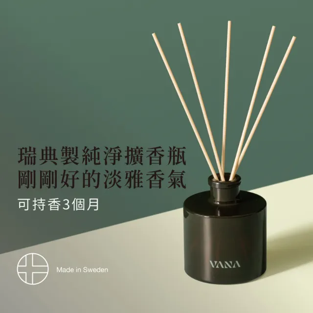 【VANA】瑞典純淨擴香瓶200ML – 樺樹禮讚｜柑橘森林調｜無酒精安心使用｜北歐清新香氛｜瑞典直送