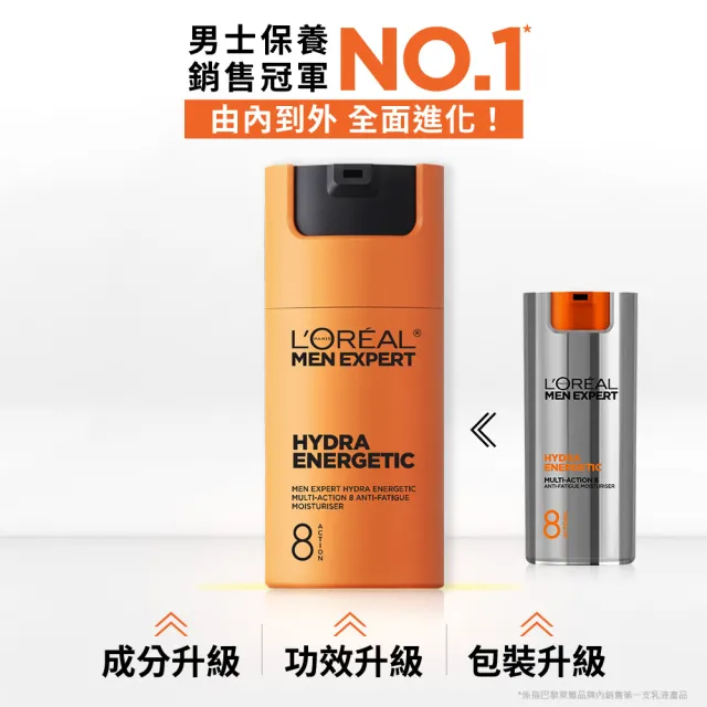 【L’OREAL Paris 巴黎萊雅】8效勁能保濕乳液50ml_2入組