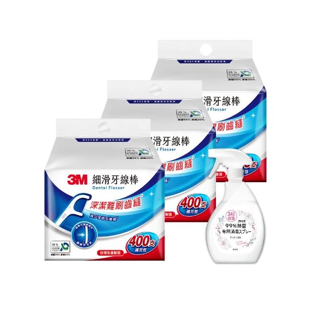【3M】細滑牙線棒補充包1200支_ECO包裝