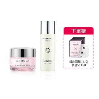 【BELDORA 蓓朵娜】小姐不熙娣推薦 美白保濕組(瀑布霜EX30g+白月光美白啟用露)