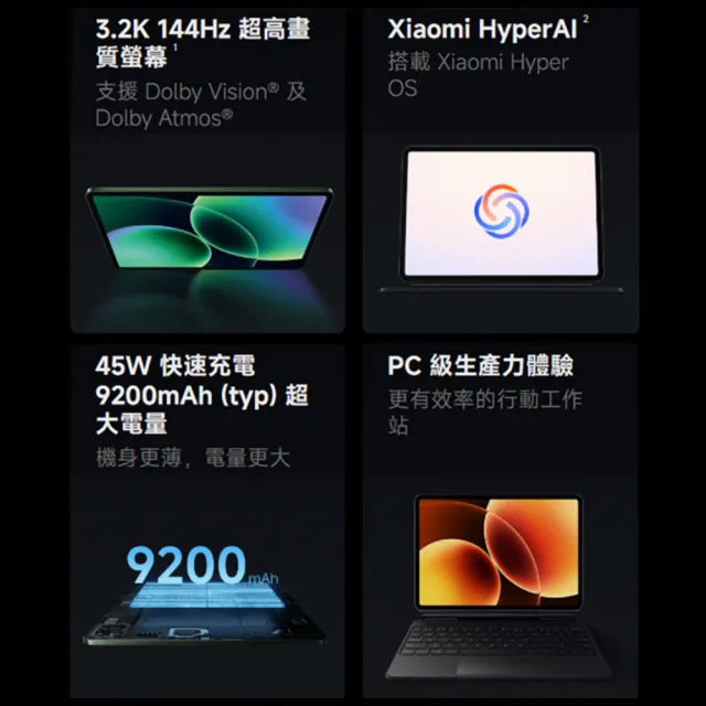 【小米】官方旗艦館 Xiaomi Pad 8 11.2吋 WiFi(8G/128G/高通8s Gen4/主相機1300萬畫素)