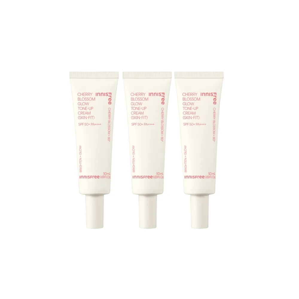 【innisfree】櫻花防曬亮顏霜 SPF50+ PA++++ 50ml(3入組/素顏霜)