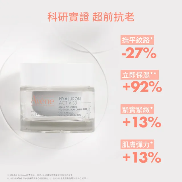 【Avene 雅漾】官方直營 B3抗老亮彈雙星組(精華液+乳霜任選)