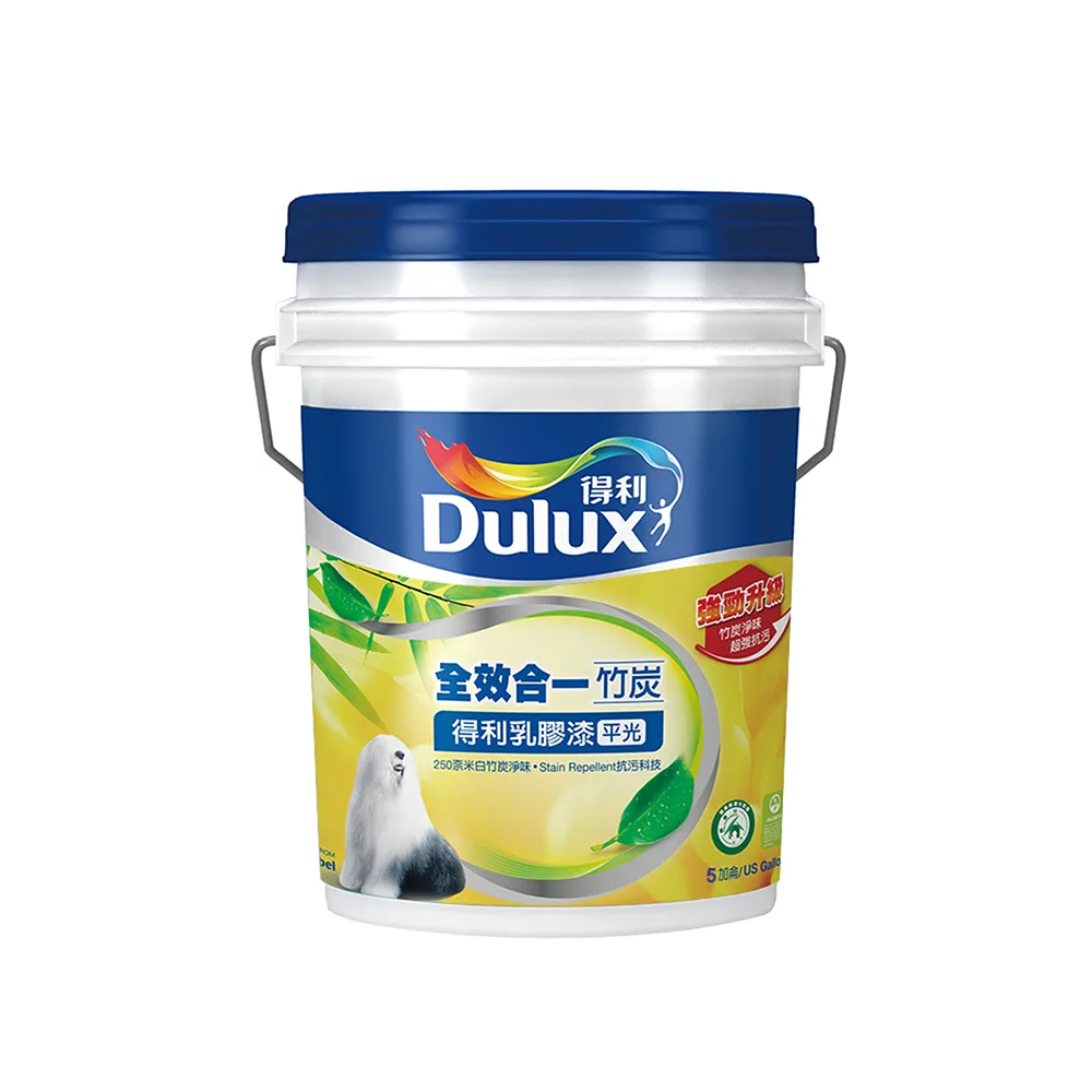 【得利】Dulux官方旗艦店★A986 全效合一竹炭乳膠漆（5加侖裝）(油漆)