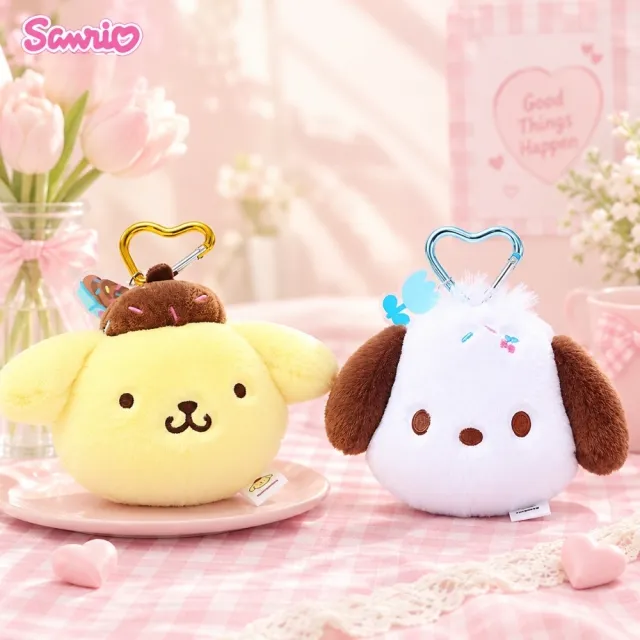 【SANRIO 三麗鷗】正版授權夏日冰淇淋系列美樂蒂大耳狗酷洛米帕恰狗布丁狗玩偶包包吊飾鑰匙