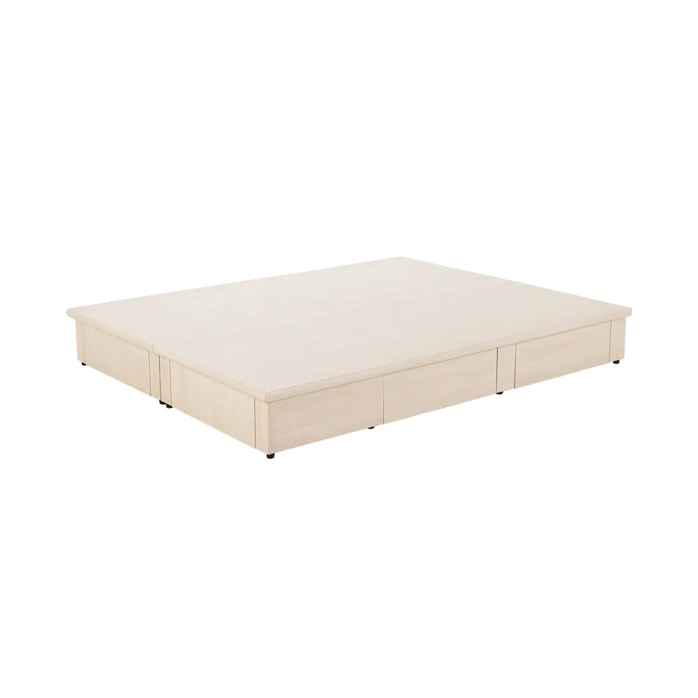 【H&D 東稻家居】北歐風白梧桐5尺雙人六抽抽屜收納床底 MIT 台灣製(六分木心板 收納床底 滑軌抽屜)
