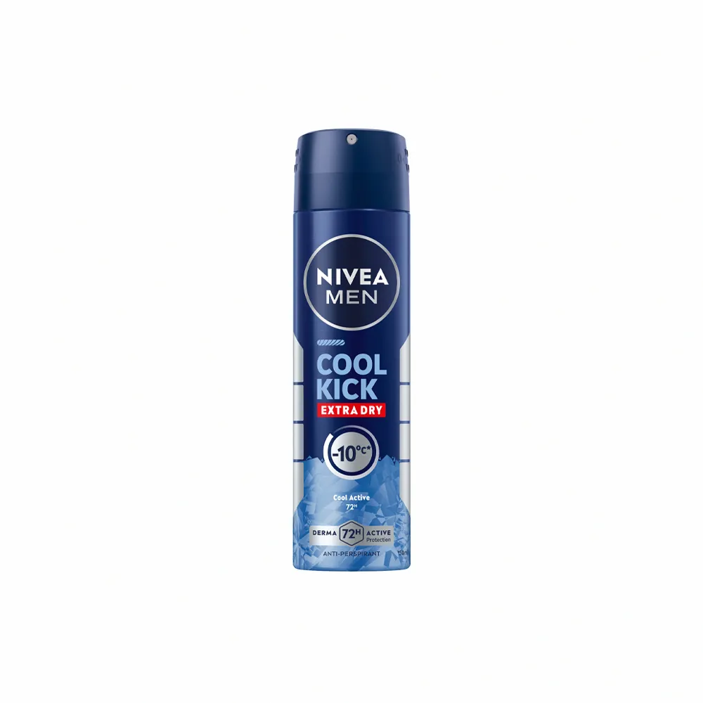 【NIVEA 妮維雅】男士止汗爽身噴霧瞬間酷涼系列-麝香(48H抑味爽身/-10度C順降)