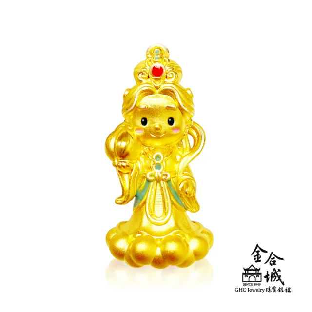 【金合城】神明系列金飾-王母娘娘黃金擺件 MNA0018(金重約0.67錢)