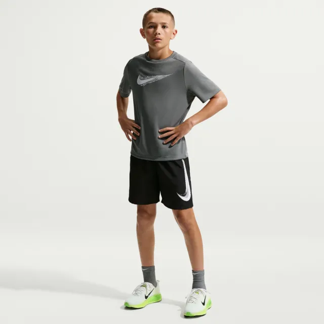 【NIKE 耐吉】短褲 童裝 大童 男女童 運動褲 速乾 B NK MULTI REFRESH SHORT 黑 IO0736-010