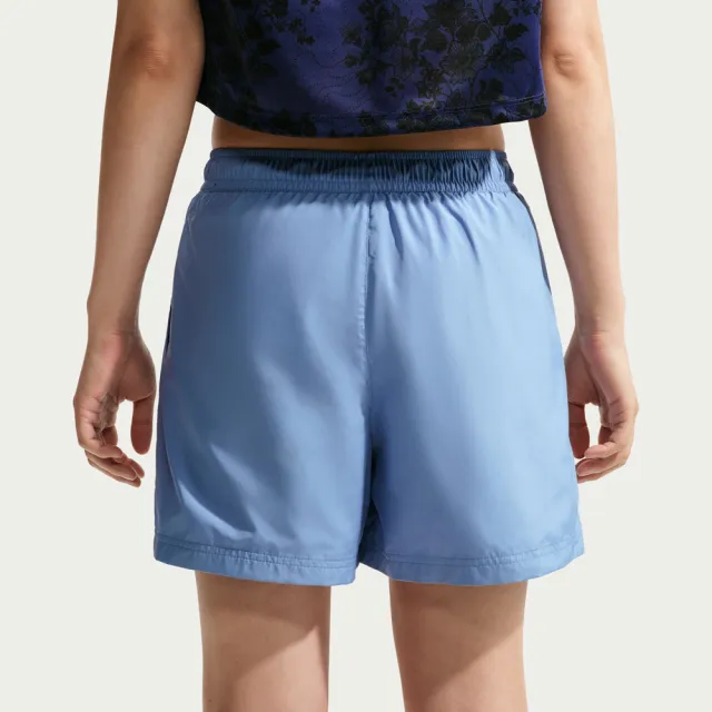 【NIKE 耐吉】短褲 女 運動褲 AS W NSW MR ESSNTL WVN SHORT 藍 FV7558-486