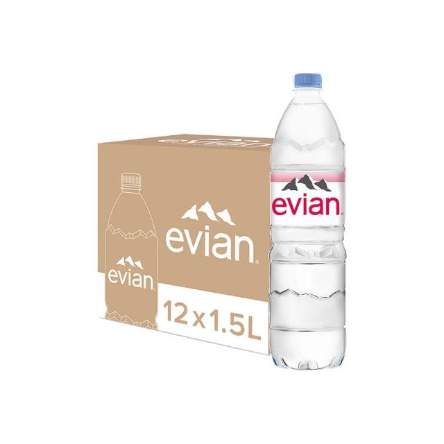 【Evian 依雲】官方直營 天然礦泉水1500mlx12入/箱(寶特瓶)