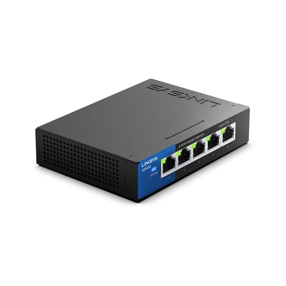 【Linksys】LGS105 5埠 Gigabit 超高速乙太網路交換器(鐵殼)