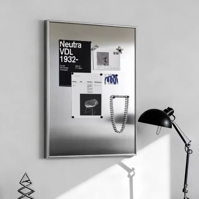 【Warm House Decor 暖和家居】磁吸收納板佈告欄60x80cm (不鏽鋼板 墻壁收納磁吸板 客廳懸掛 磁吸)