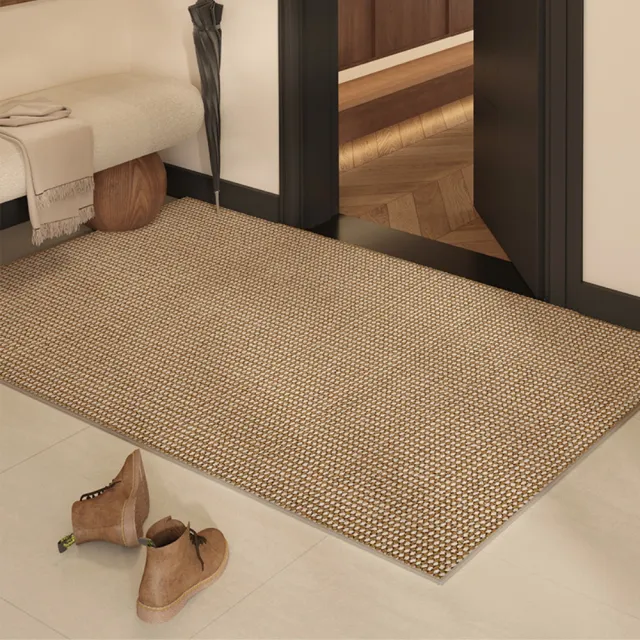 新川 素雅輕奢仿劍麻地墊60*90cm(入戶門地墊 玄關地毯 進門腳墊 防滑可裁剪)
