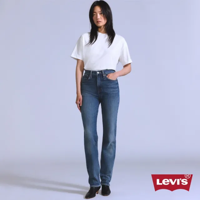 【LEVIS】BLUETAB™ 高腰修身牛仔褲 / 微彈性 女生牛仔褲 人氣新品 006U8-0001