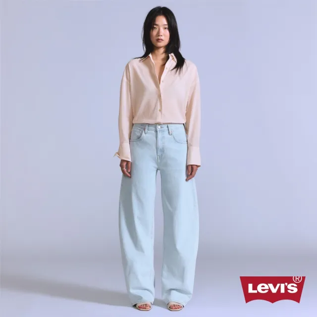 【LEVIS】BLUETAB™ Drop Barrel繭型低腰牛仔寬褲 / 日本面料 女生牛仔褲 人氣新品 003J4-0007