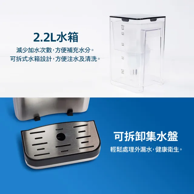 【Philips 飛利浦】2.2L免安裝瞬熱濾淨飲水機 ADD5910M(主機內含濾芯)+超濾多重過濾濾芯9入組