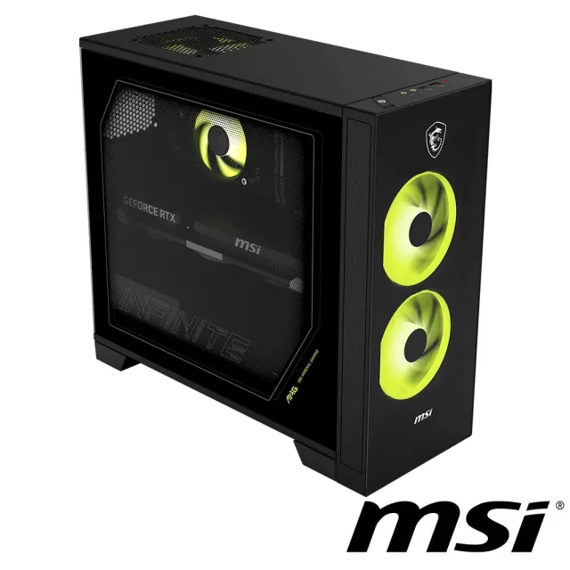 【MSI 微星】Ultra 7-265F RTX5060Ti-16G 電競電腦(Infinite S AI 2-015TW/32G/1TB SSD/W11H)