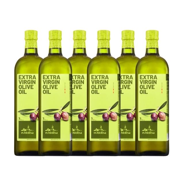 【慕雅利華】艾奇利華特級初榨冷壓橄欖油1000ml X 6瓶(可生飲/出廠酸價0.32%/效期2026-290505)