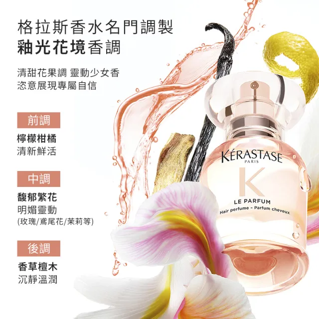 【KERASTASE 巴黎卡詩】釉光香頌髮香水30ml(全新上市/清甜花果調)