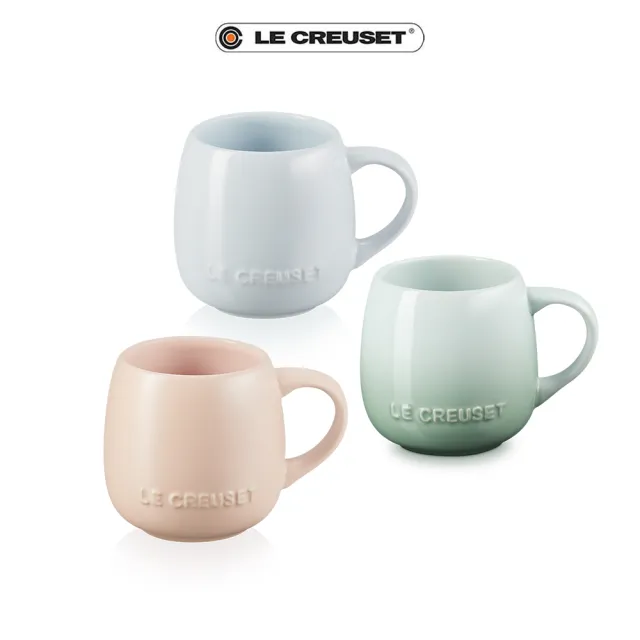 【Le Creuset】瓷器花蕾系列馬克杯320ml(湖水綠/晴空藍/花漾粉/肉豆蔻 4色選1)