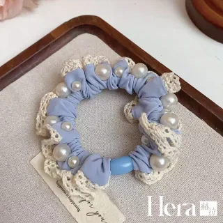 【HERA 赫拉】藍蕾絲邊舒適髮圈三入組 H115080304(蕾絲邊 髮圈 三入組)