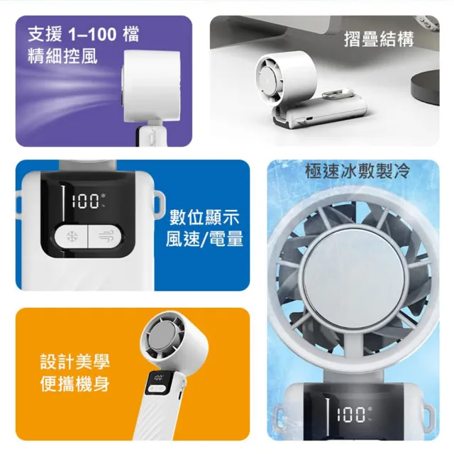 【INTOPIC】TURBIQ PRO數顯摺疊製冷冰敷風扇(FAN-C16)