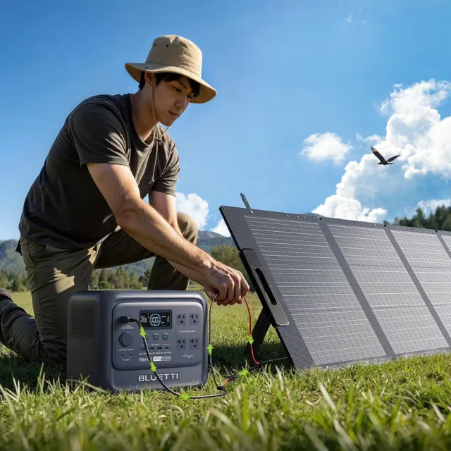 【BLUETTI】1800W電吉拉mini儲能電源+100W太陽能板(戶外行動電源／行動電站／移動電源／露營電源)