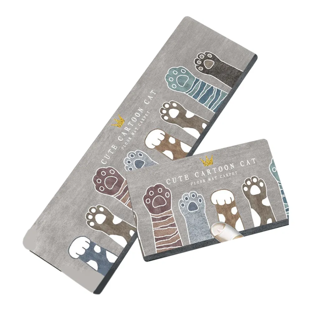 【Zhuyin】吸水防油硅藻土廚房軟墊 買大送小套裝(軟式珪藻土 吸水踏墊 防滑地墊 吸水踏墊)