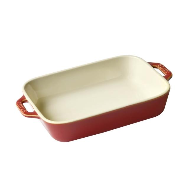 【STAUB】長方型陶瓷烤盤20x16cm-古銅色/1.1L(德國雙人牌集團官方直營)