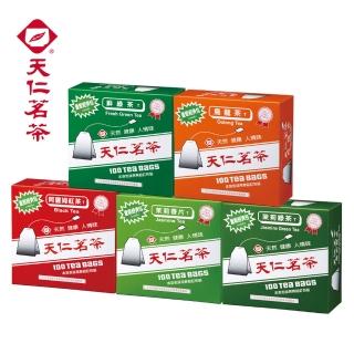 【天仁茗茶】量販經濟包100入(鮮綠茶/阿薩姆紅茶/茉莉綠茶/烏龍茶/茉莉香片)