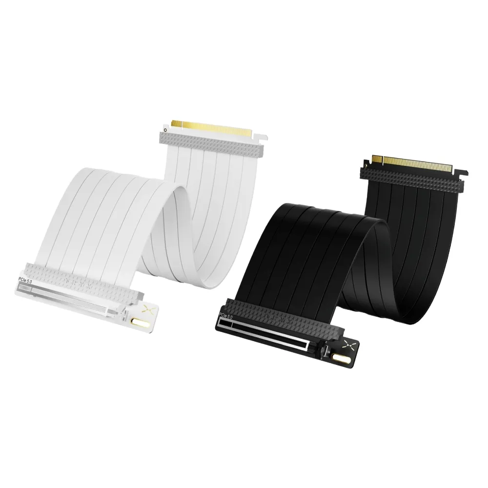 【TRYX】STRING PCIE 5.0 顯卡鍍金線 20cm 黑/白(極低損耗/6層PCB面板/鍍金接口)