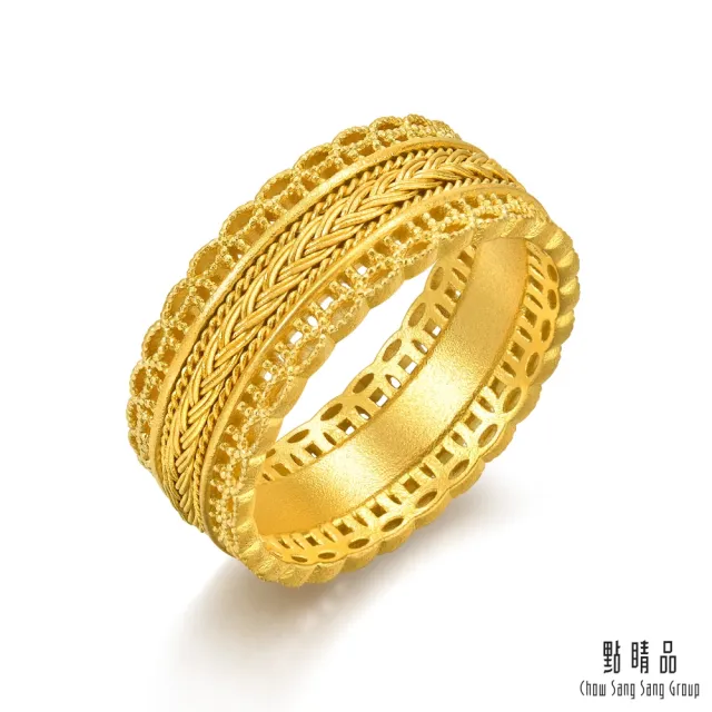 【點睛品】花絲編織 黃金戒指_計價黃金(港圍13號)