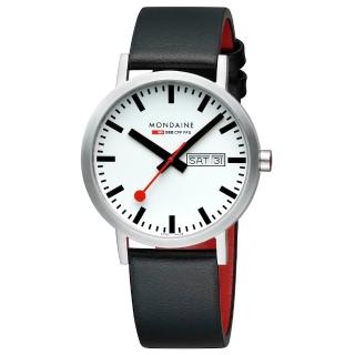 【MONDAINE 瑞士國鐵】Classic Day Date 雙曆腕錶 40mm (1XM-667011V)