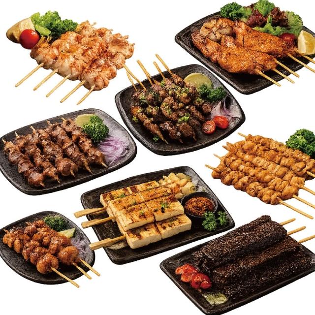【約克街肉舖】雞肉綜合串燒23串組(1.1kg±10%/組_中秋烤肉/露營燒烤/預購)