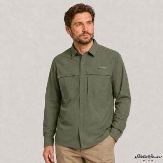 【Eddie Bauer】男性長袖機能防撕裂襯衫-軍綠 11667216