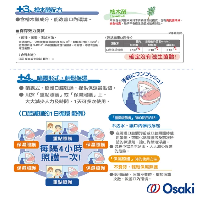 【Osaki 大崎】日製口腔保濕凝膠噴劑50ml-無香料x2組(滋潤口腔/木醣醇/保濕/隨身瓶)
