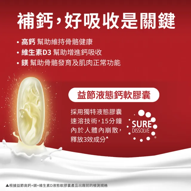 【Move Free 益節】高鈣+鎂+維生素D液態軟膠囊8瓶(共720顆 液態鈣/補鈣/關鍵/保健/鈣/補鈣保健食品)