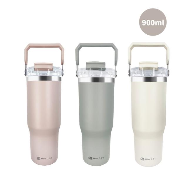 【MOCODO 伴佳家】陶瓷雙飲提提杯900ml(保溫 陶瓷杯 保溫杯)