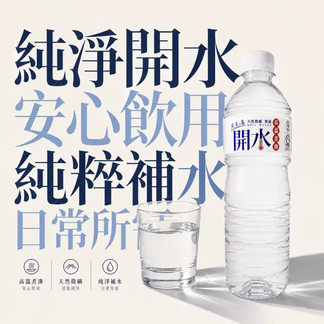 【SOLABLUE 潗淨藍】天天喝開水600mlx3箱(共72入礦泉水 純水 高溫煮沸)