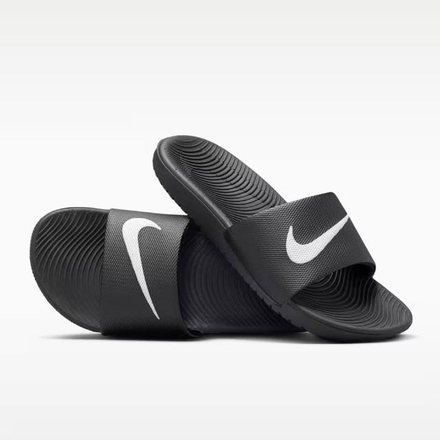 【NIKE 耐吉】拖鞋 中童 大童 運動拖鞋 KAWA SLIDE GS/PS 黑 819352-001(3A5674)