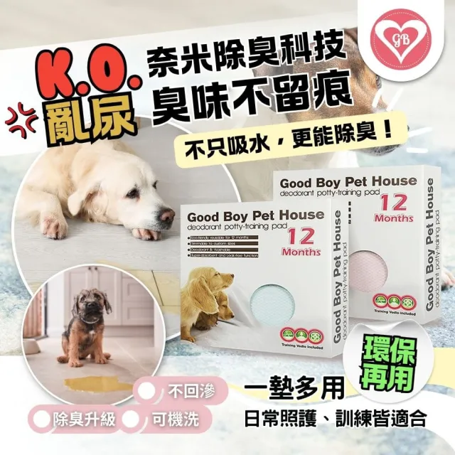 【GBPH 好寶貝】寵物除臭防護尿布墊 XL-100x140cm(重覆使用/鎖水/不外漏/耐抓咬/超強吸水/兔犬鳥貓)
