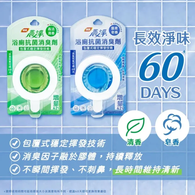 【晨淨】浴廁抗菌消臭劑 10mlx2件組 (雲柔皂香/森活清香 任選)