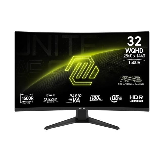 【MSI 微星】MAG 321CQF E18 32型 VA 180Hz 2K 曲面電競螢幕(1500R/AdaptiveSync/HDR)