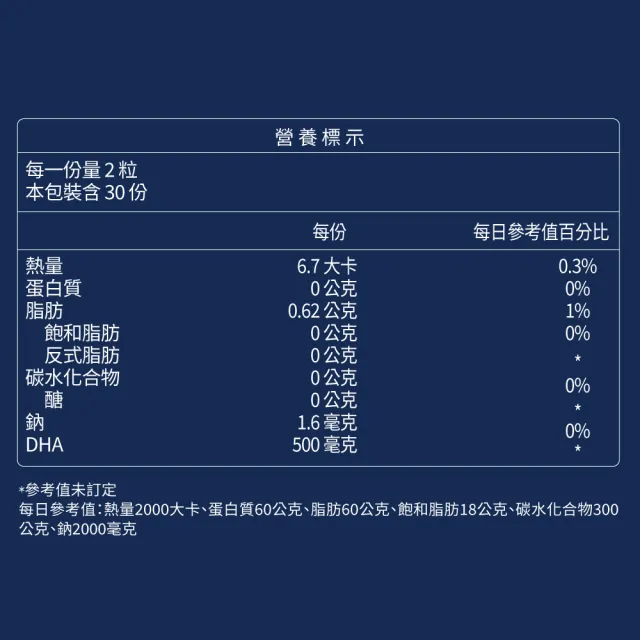 【大研生醫】日本大研頂級藻油軟膠囊(60粒/盒).全素可食.80%高濃度DHA