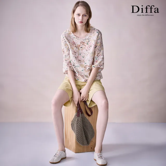 【Diffa】腰綁帶短褲-女
